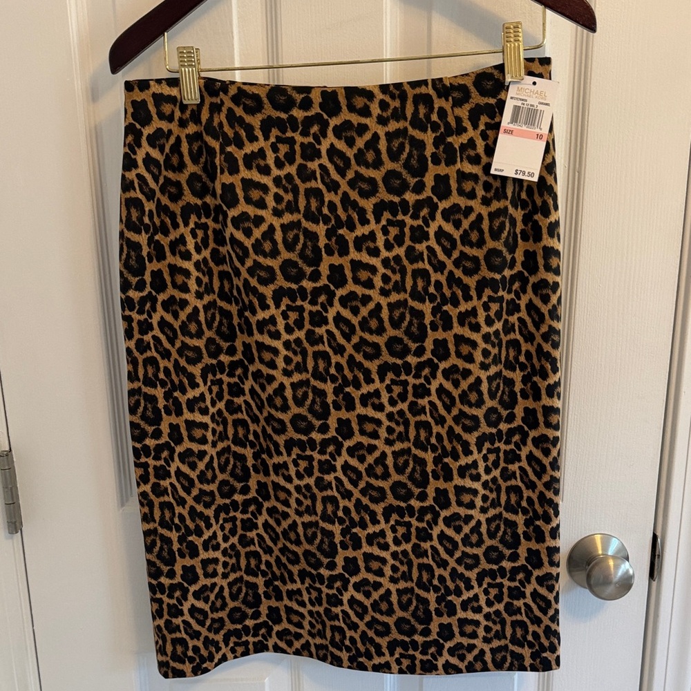 NWT Michael Kors Cheetah Print Skirt - Picture 3 of 9